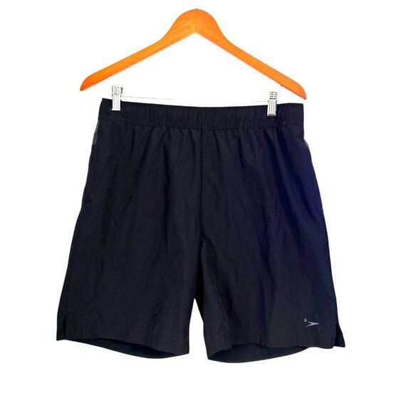 Speedo Mens Swim Trunks Black Quick-Dry Shorts M - Picture 1 of 6